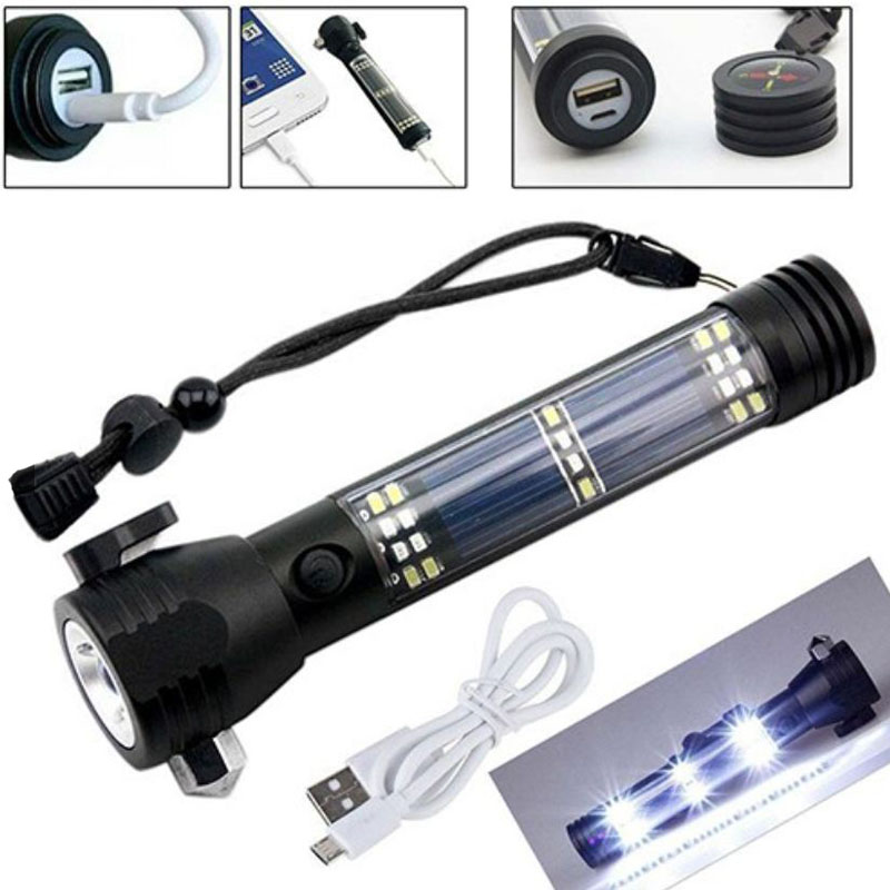 Đèn cầm tay đa năng T09 sạc năng lượng mặt trời Đèn cầm tay đa năng T09 sạc năng lượng mặt trời