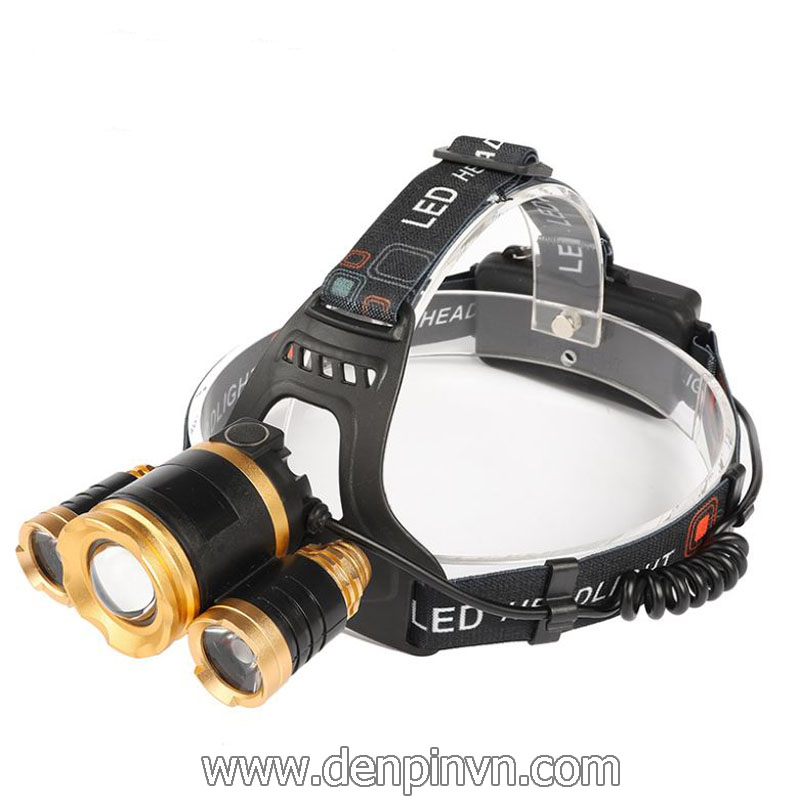 Đèn pin đội đầu 3 led siêu sáng Đèn pin đội đầu 3 led siêu sáng